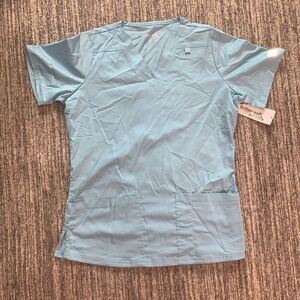 Butter-Soft Size‎ XS Short Sleeve Scrub Top Blue Stretch Healthcare Shirt